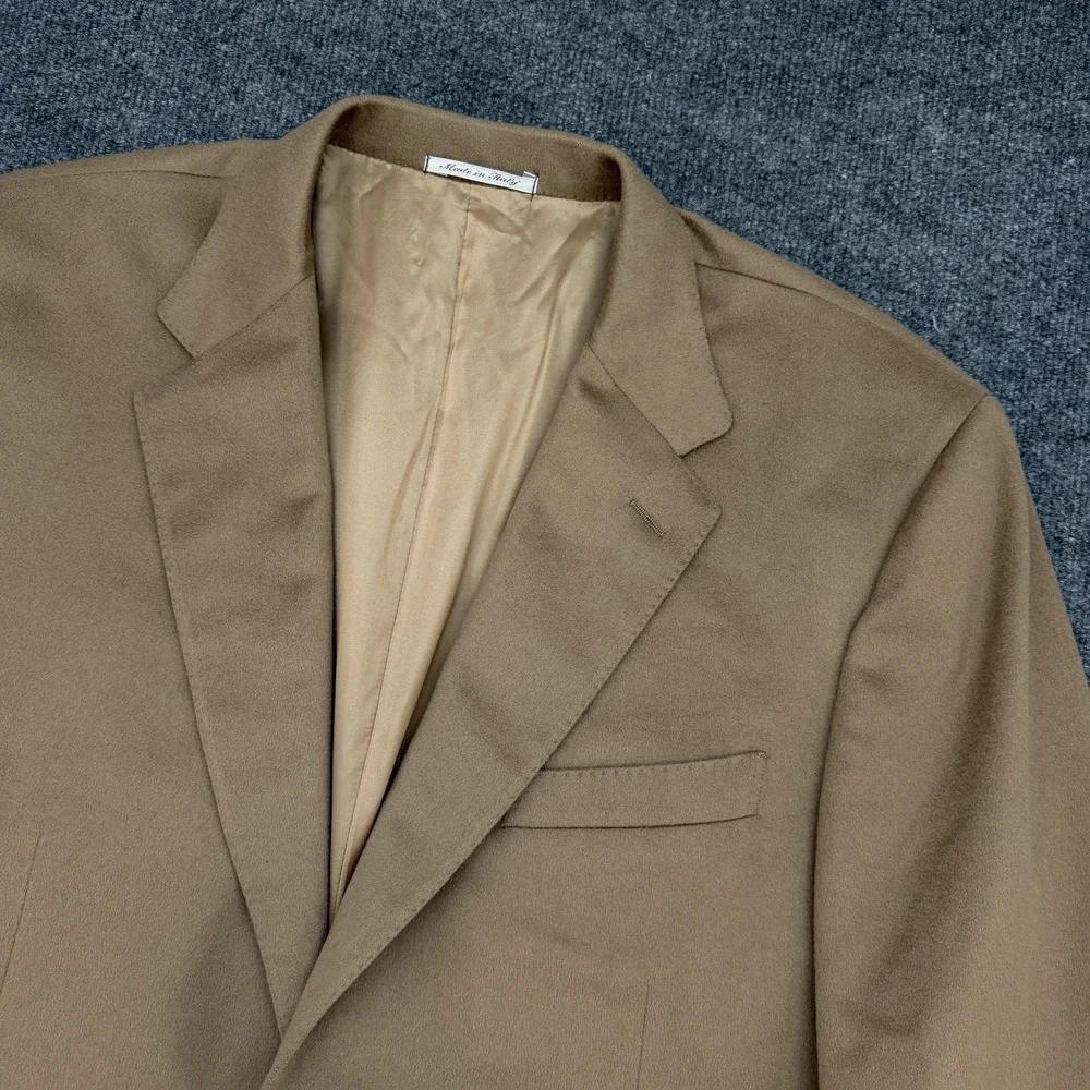 Canali Puro Cashmere Sport Coat Blazer Men's 56R (46R US) Camel Tan Made Italy
